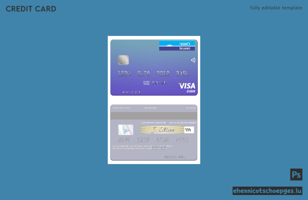 Beispielvorschau der Israel Bank Leumi Visa Debitkarte